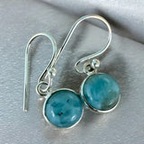 Larimar Solid 925 Sterling Silver Earrings