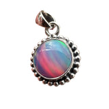 Aurora Opal Solid 925 Sterling Silver Pendant