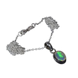 Faceted Ethiopian Opal Solid 925 Sterling Silver Pendant Necklace