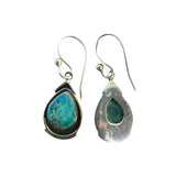 Chrysocolla Solid 925 Sterling Silver Earrings