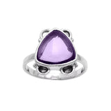 Amethyst Solid 925 Sterling Silver Ring 7