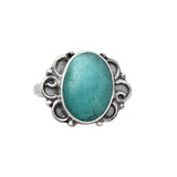 Amazonite Solid 925 Sterling Silver Ring 7