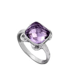 Amethyst Solid 925 Sterling Silver Ring 7.5