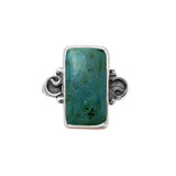 Azurite Chrysocolla Solid 925 Sterling Silver Ring 7