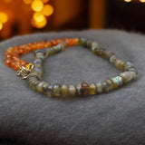 Labradorite & Carnelian Beaded Necklace