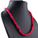 Pink Ruby beaded Necklace