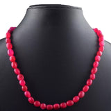 Pink Ruby beaded Necklace