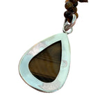 Tigers Eye Solid 925 Sterling Silver Pendant Necklace