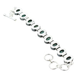 Emerald Solid 925 Sterling Silver Bracelet