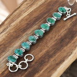 Emerald Solid 925 Sterling Silver Bracelet