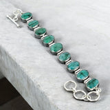 Emerald Solid 925 Sterling Silver Bracelet