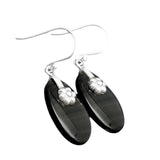 Black Agate Solid 925 Sterling Silver Earrings