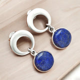 Blue Lapis Solid 925 Sterling Silver Earrings