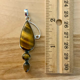 Tigers Eye Solid 925 Sterling Silver Pendant